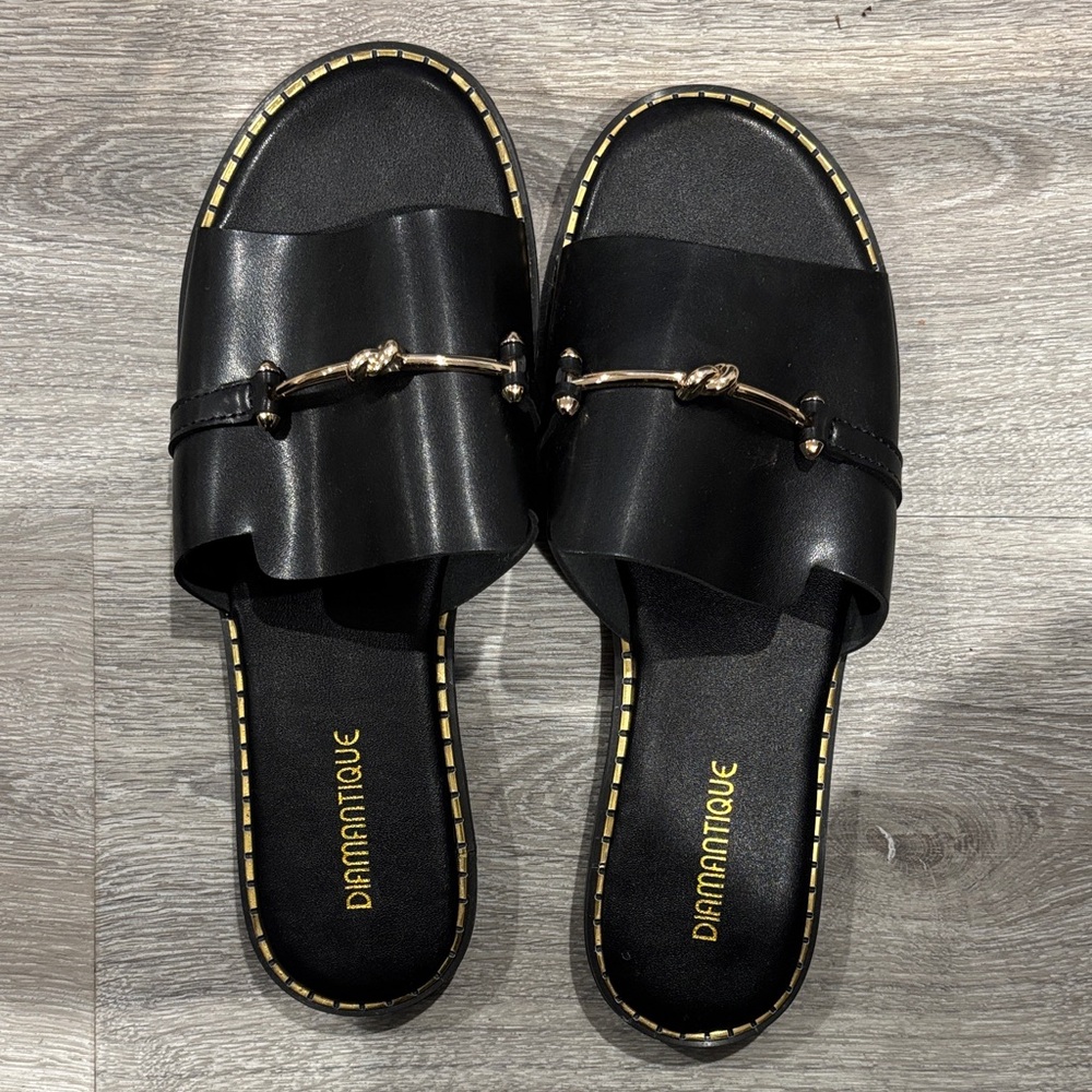 Black Slide Sandals